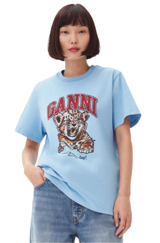  가니 반팔 티셔츠 베이직 저지 타이거 릴렉스드 티셔츠