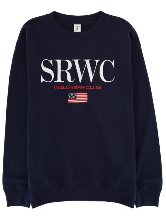 25FW 스포티앤리치 긴팔 티셔츠 ST07163177BL106 DARKNAVY Blue