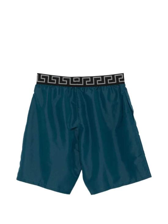 26SS 베르사체 스윔팬츠 ABU010231A11120 2U8D0 PETROL BLUE NERO SILVER - VERSACE