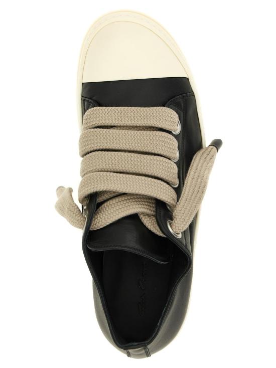  릭 오웬스 스니커즈 바이컬러 카프스킨 점볼레이스 로우탑 - RICK OWENS