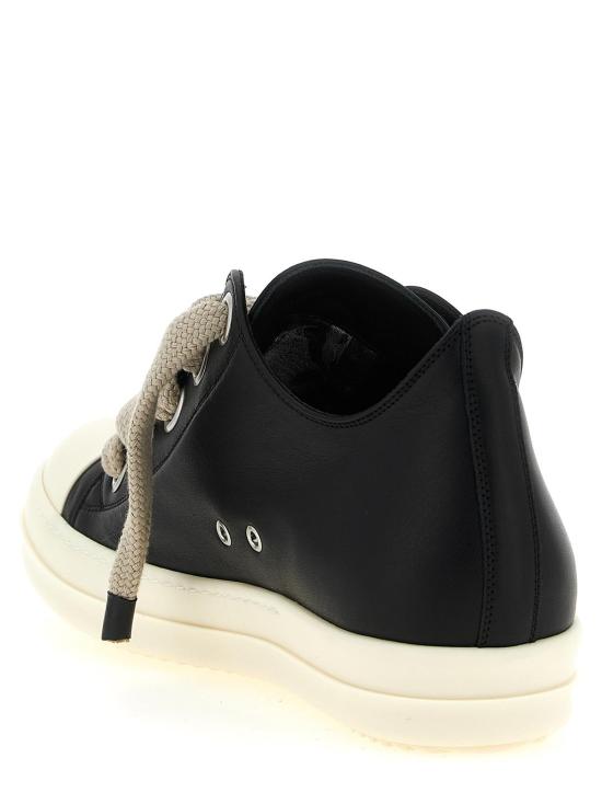  릭 오웬스 스니커즈 바이컬러 카프스킨 점볼레이스 로우탑 - RICK OWENS