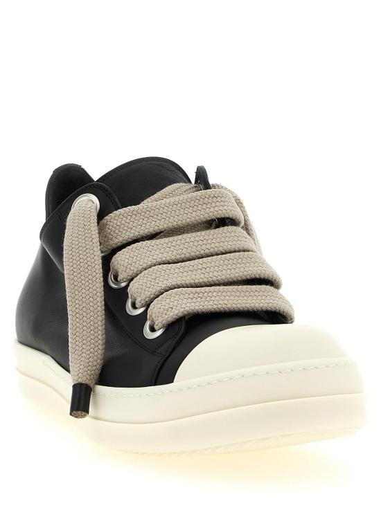  릭 오웬스 스니커즈 바이컬러 카프스킨 점볼레이스 로우탑 - RICK OWENS