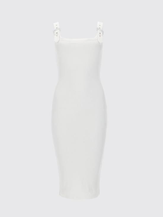 26SS 베르사체 미디 원피스 80HAO943J0198 039 White - VERSACE