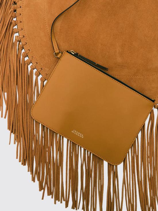 26FW 이자벨마랑 오스칸 프린지 디테일 스웨이드 호보백 PP0200FCC3C14M 50CO Brown - ISABEL MARANT