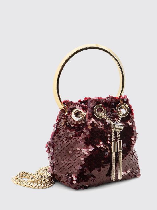 26FW 지미추 토트백 MICROBONBONEZRDEEPMERLOTLIGHTG DEEPMERLOTLIGHTGOLD Wine - JIMMY CHOO