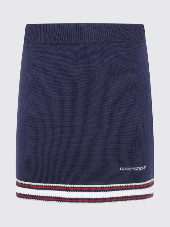 26FW 카사블랑카 미디 스커트 WPF26KW1029 01 Blue - CASABLANCA