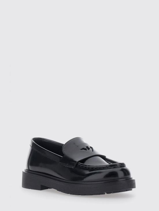 26FW [키즈] 엠포리오 아르마니 모카신 EB001676AF28380 UC001 Black - EMPORIO ARMANI