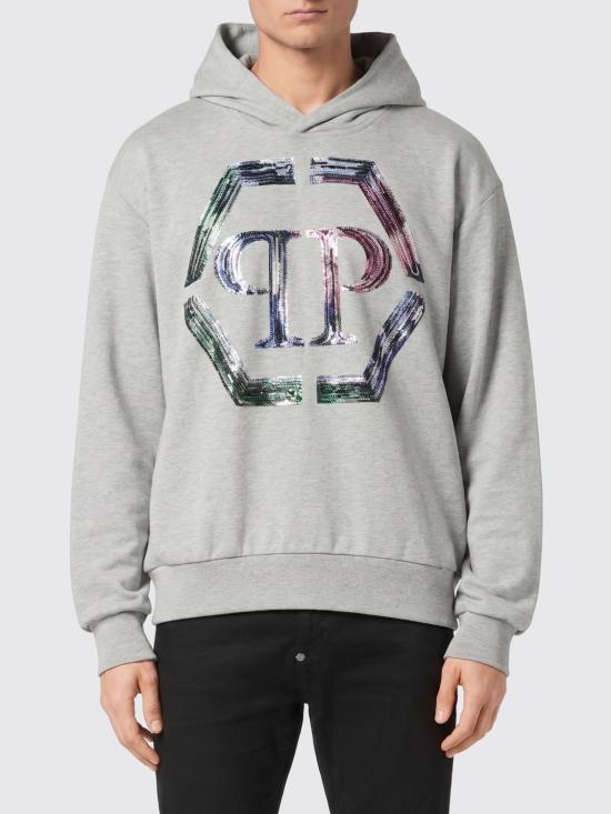 26SS 필립 플레인 후드 티셔츠 UADCMJB3564PJY002N 10 Grey