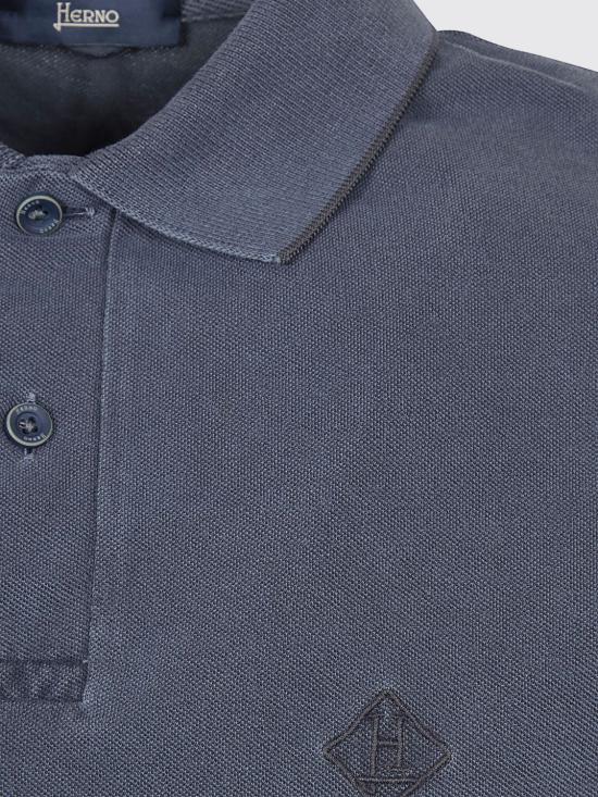 26SS 에르노 로고 폴로 티셔츠 JPL00134U54006 9200 Blue - HERNO