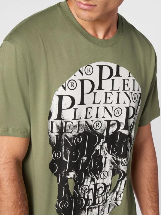 26SS 필립 플레인 반팔 티셔츠 UADCMTK7970PJY002N 65 Green - PHILIPP PLEIN