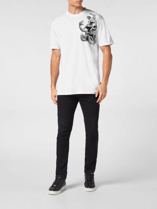 26SS 필립 플레인 반팔 티셔츠 UADCMTK7969PJY002N 01 White - PHILIPP PLEIN
