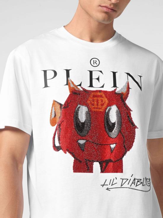 26SS 필립 플레인 반팔 티셔츠 UADCMTK7971PJY002N 01 White - PHILIPP PLEIN