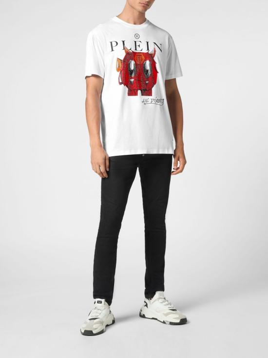 26SS 필립 플레인 반팔 티셔츠 UADCMTK7971PJY002N 01 White - PHILIPP PLEIN