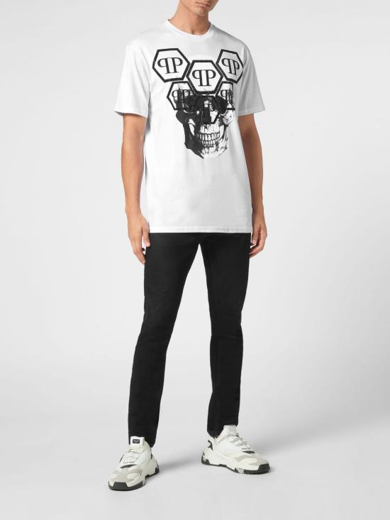 26SS 필립 플레인 반팔 티셔츠 UADCMTK7976PJY002N 01 White - PHILIPP PLEIN