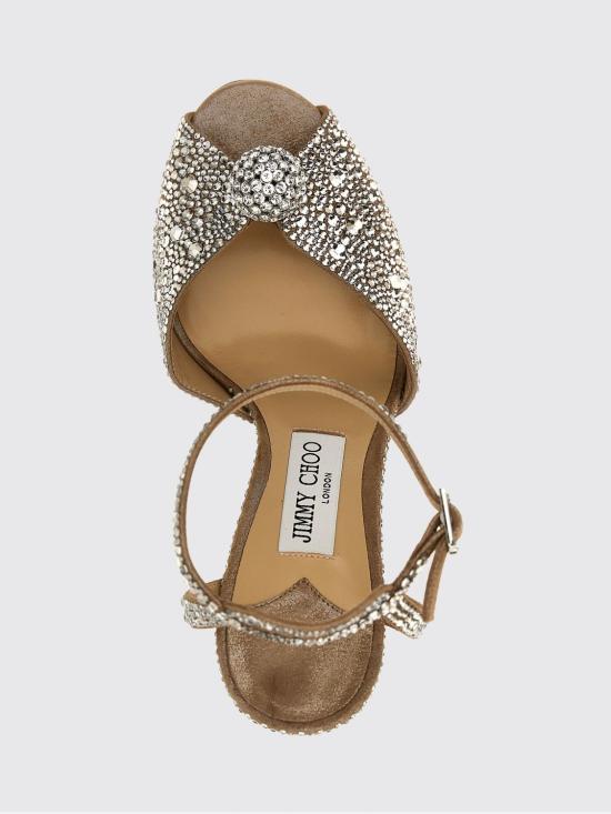 26FW 지미추 힐/펌프스 SACORA100PHZ NUDECRYSTAL Silver - JIMMY CHOO