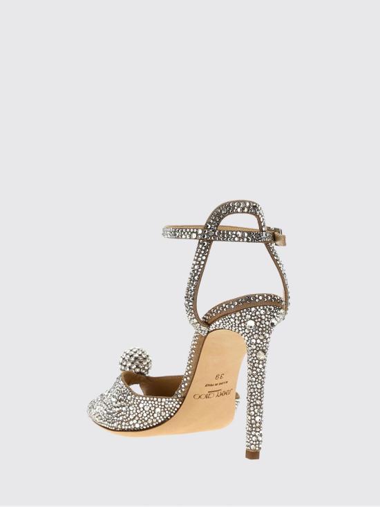 26FW 지미추 힐/펌프스 SACORA100PHZ NUDECRYSTAL Silver - JIMMY CHOO
