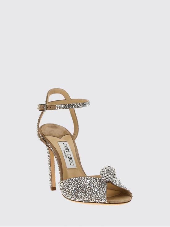 26FW 지미추 힐/펌프스 SACORA100PHZ NUDECRYSTAL Silver - JIMMY CHOO