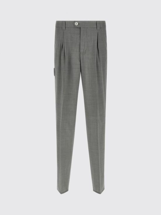 26SS 브루넬로 쿠치넬리 버진 울 다이내믹 캔버스 팬츠 MH2443030F C9100 Grey - BRUNELLO CUCINELLI