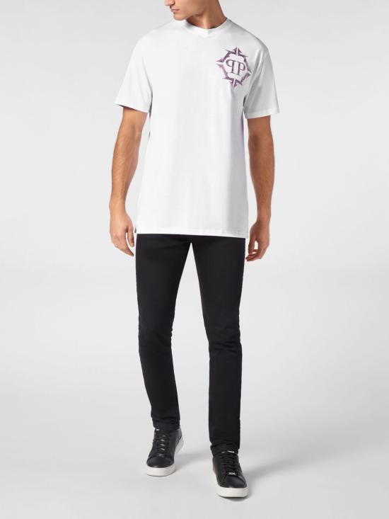 26SS 필립 플레인 반팔 티셔츠 UADCMTK7974PJY002N 01 White - PHILIPP PLEIN