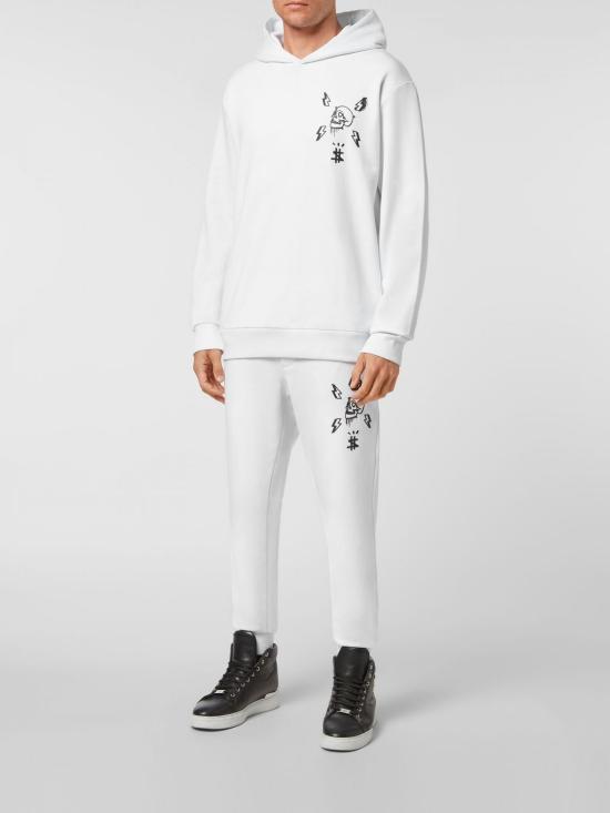 26SS 필립 플레인 후드 티셔츠 UABCMJB2498PJO002N 01 White - PHILIPP PLEIN