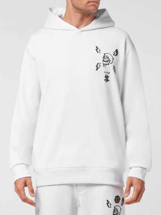 26SS 필립 플레인 후드 티셔츠 UABCMJB2498PJO002N 01 White