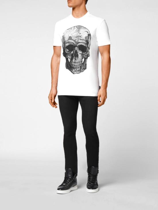 26SS 필립 플레인 반팔 티셔츠 UACCMTK5397PJY002N 01 White - PHILIPP PLEIN