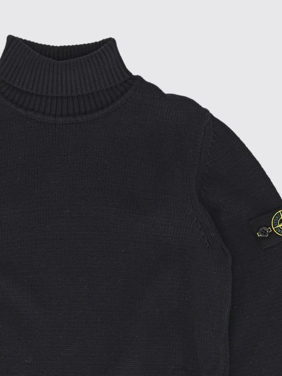 26FW [키즈] 스톤 아일랜드 터틀넥 니트 5100018S01A2 V0029 Black - STONE ISLAND