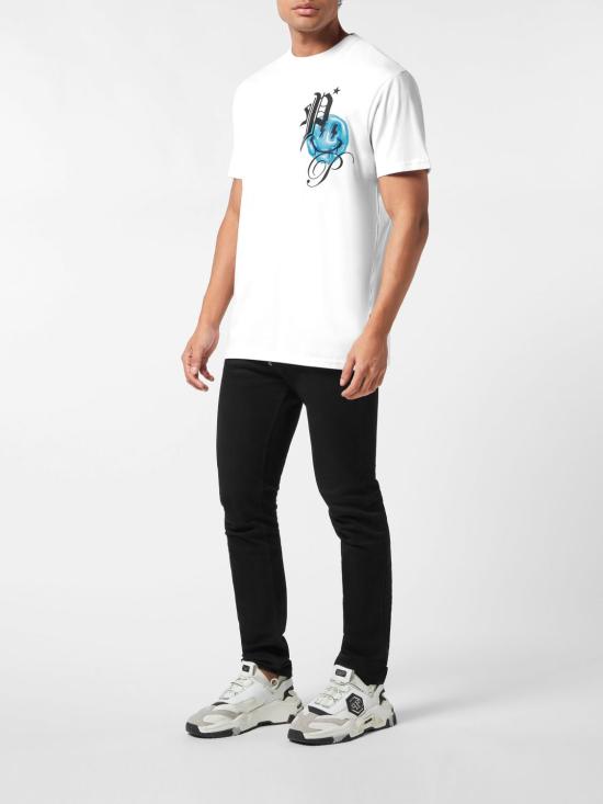 26SS 필립 플레인 반팔 티셔츠 UAECMTK8785PJY002N 01 White - PHILIPP PLEIN