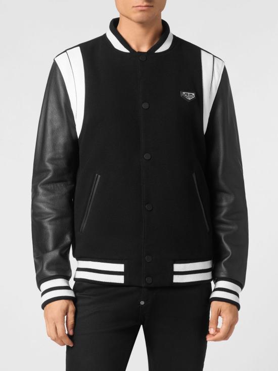 26SS 필립 플레인 봄버 자켓 UADCMLB1927PLE010N 02 Black