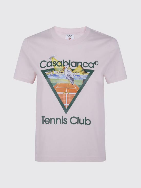 26FW 카사블랑카 반팔 티셔츠 WPF26JTS020 02 Pink - CASABLANCA