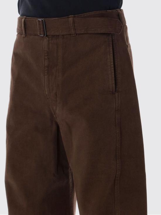 26FW 르메르 트위스트 벨티드 팬츠 PA326LD1077 BR512 Brown - LEMAIRE
