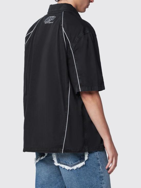 26SS 오프화이트 반팔 셔츠 OMGG01IS26FAB001 0001 Black - OFF WHITE