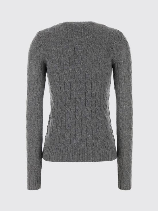 26FW 폴로 랄프로렌 폴로 자수 케이블 니트 스웨터 211971865 501 Grey - POLO RALPH LAUREN