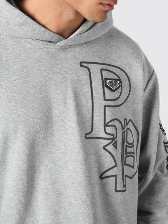 26SS 필립 플레인 후드 티셔츠 UADCMJB3567PJY002N 10 Grey - PHILIPP PLEIN
