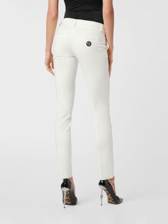 26SS 필립 플레인 스트레이트 팬츠 AAECWRT1658PTE008N 01OF White - PHILIPP PLEIN