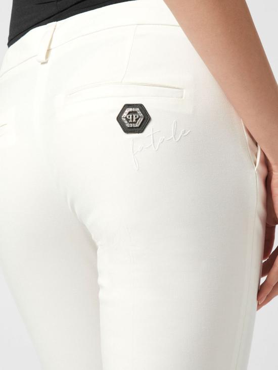26SS 필립 플레인 스트레이트 팬츠 AAECWRT1658PTE008N 01OF White - PHILIPP PLEIN