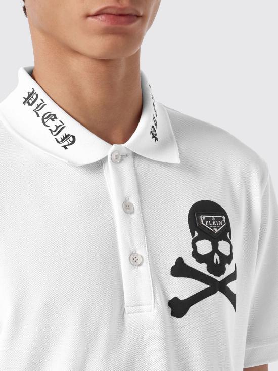 26SS 필립 플레인 폴로 티셔츠 UAECMTK8779PTE179N 01 White - PHILIPP PLEIN