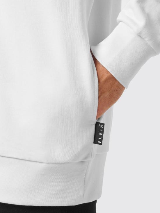 26SS 필립 플레인 후드 티셔츠 UABCMJB2543PJO002N 01 White - PHILIPP PLEIN
