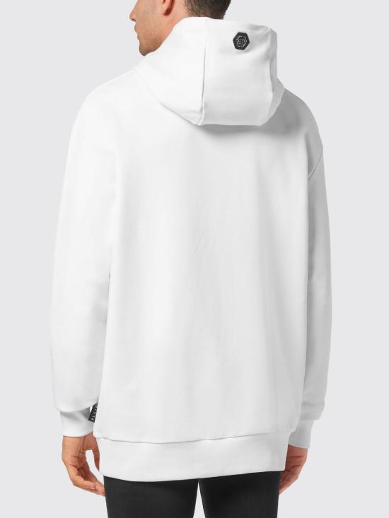 26SS 필립 플레인 후드 티셔츠 UABCMJB2543PJO002N 01 White - PHILIPP PLEIN