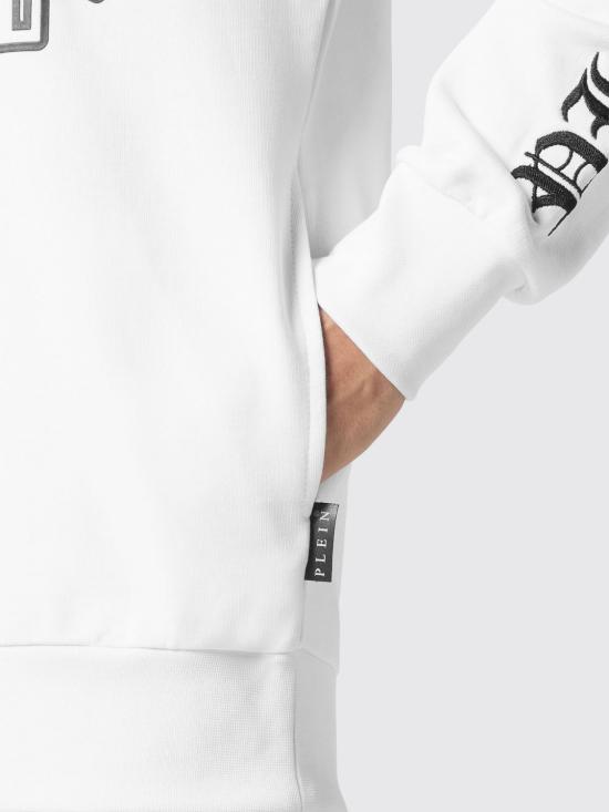 26SS 필립 플레인 후드 티셔츠 UADCMJB3567PJY002N 01 White - PHILIPP PLEIN