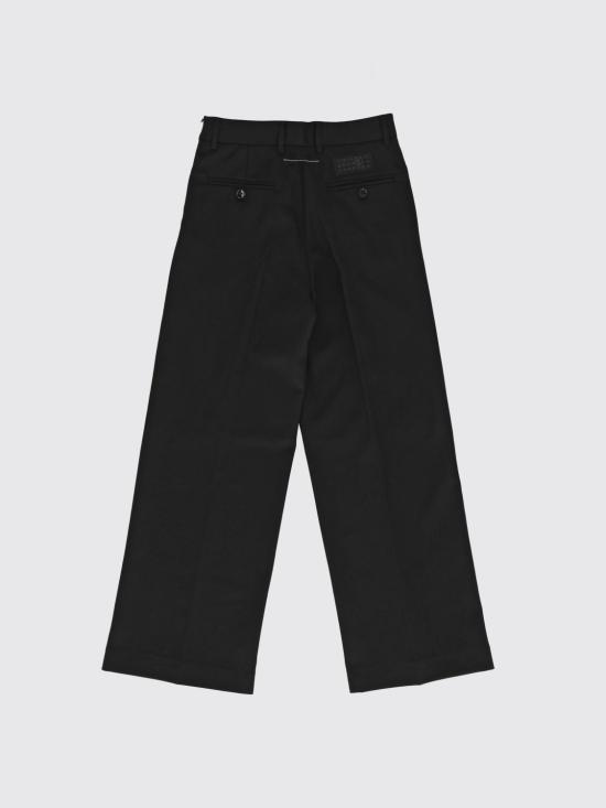 26FW [키즈] MM6 메종마르지엘라 스트레이트 팬츠 M61111MM03D M6900 Black - MM6 MAISON MARGIELA