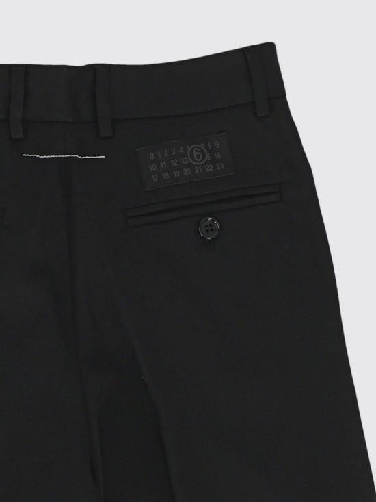 26FW [키즈] MM6 메종마르지엘라 스트레이트 팬츠 M61111MM03D M6900 Black - MM6 MAISON MARGIELA