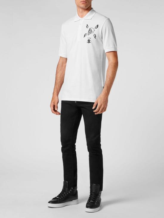26SS 필립 플레인 폴로 티셔츠 UABCMTK5306PJY002N 01 White - PHILIPP PLEIN