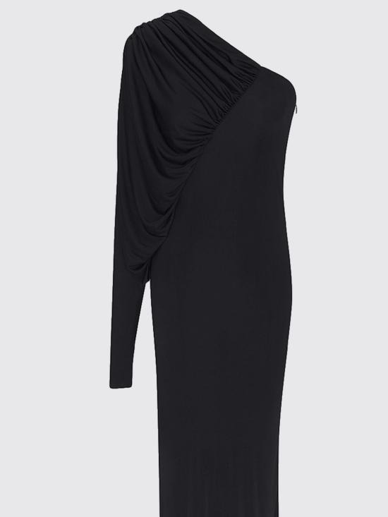 26SS 생로랑 롱 원피스 736714Y7F98 1000 Black - SAINT LAURENT