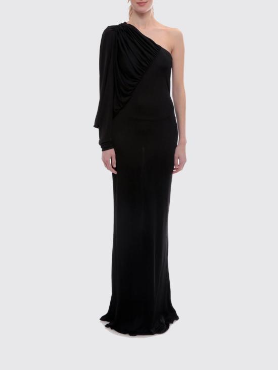 26SS 생로랑 롱 원피스 736714Y7F98 1000 Black