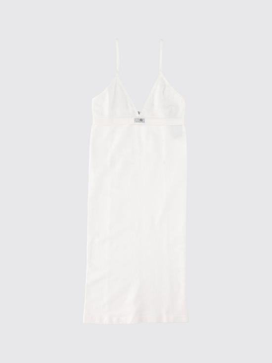 26SS MM6 메종마르지엘라 미디 원피스 MKH750010 101 White - MM6 MAISON MARGIELA