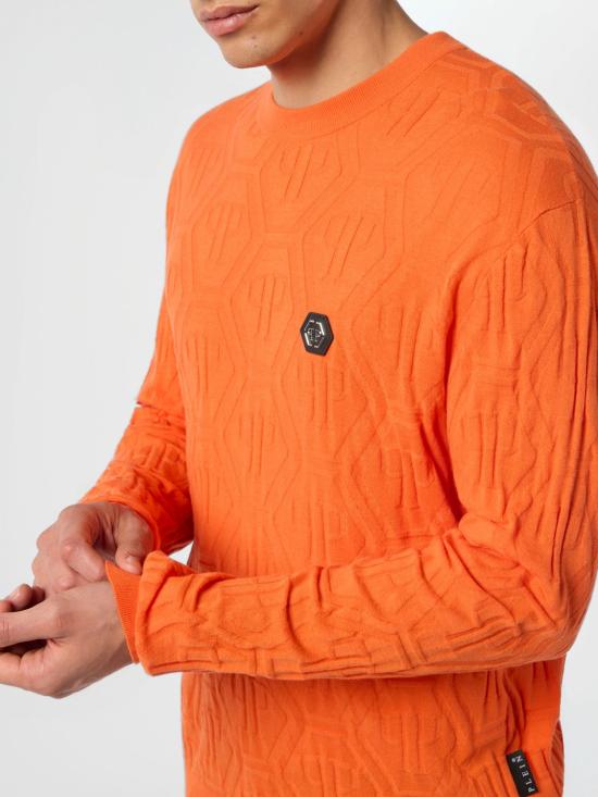 26SS 필립 플레인 스웨터 SAFCMKO1552PTE076N 20 Orange - PHILIPP PLEIN
