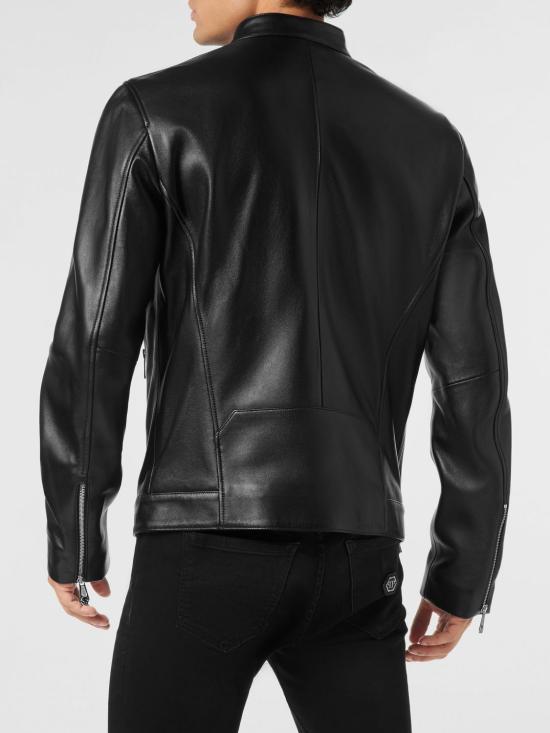 26SS 필립 플레인 가죽 자켓 UAECMLB2021PLE010N 02 Black - PHILIPP PLEIN