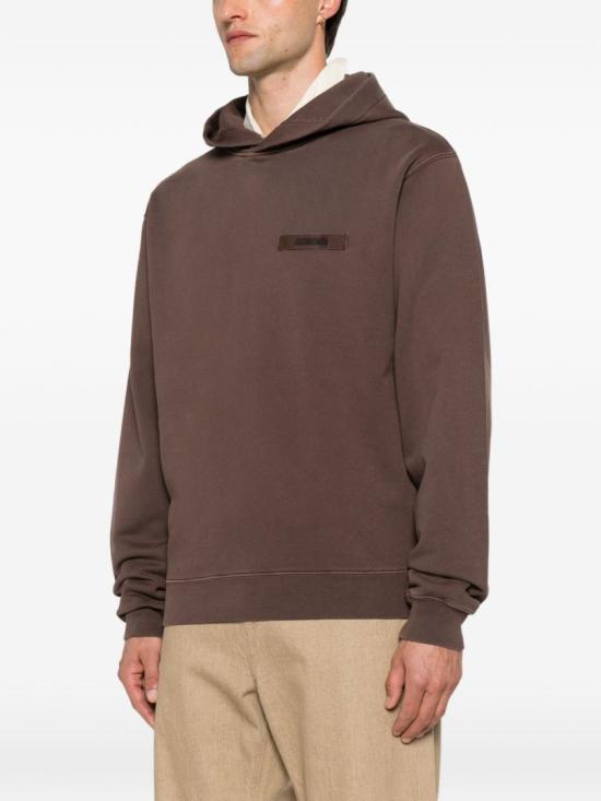26FW 자크뮈스 그로그랭 후드 티셔츠 HOM00247 AJ00126 850 Brown - JACQUEMUS