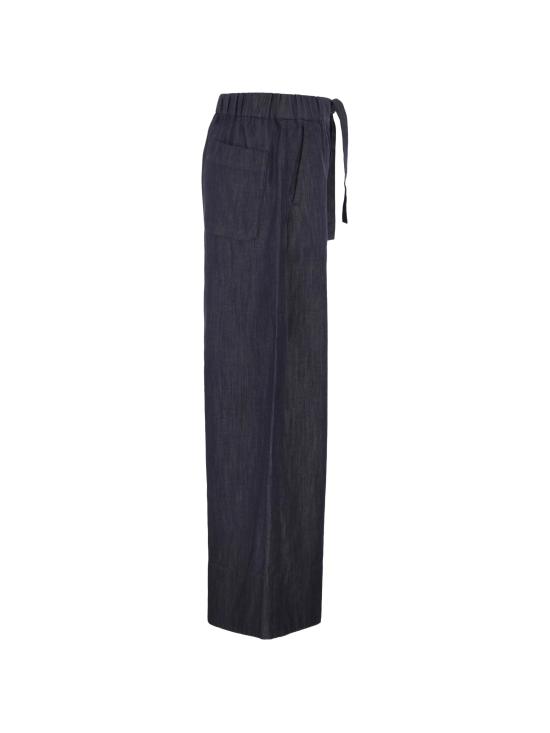 26FW 막스마라 스트레이트 팬츠 2629186012600 001 Blu - MAX MARA